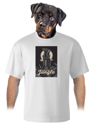Back to the jungle unisex túlméretezett póló White