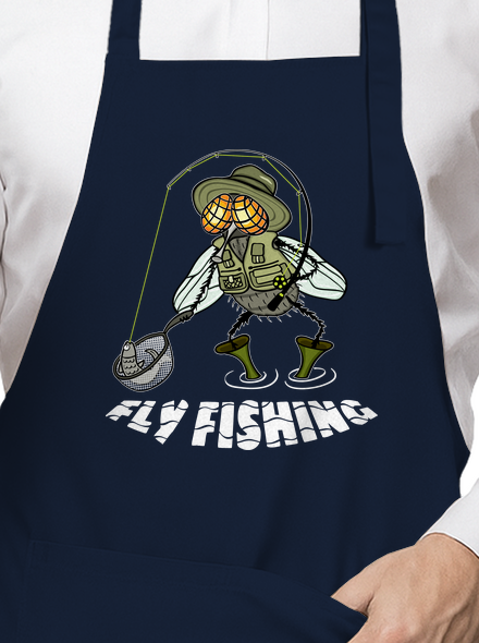Fly fishing kötény Navy