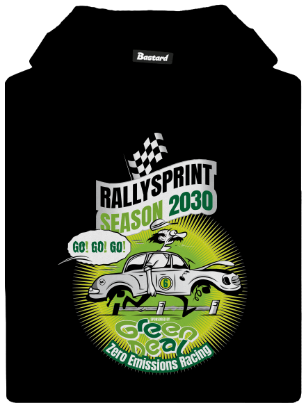 Rallysprint 2030 gyerek kenguruzsebes pulóver Black