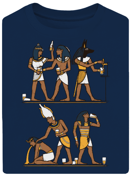 Egyiptomi parti unisex túlméretezett póló Midnight Blue