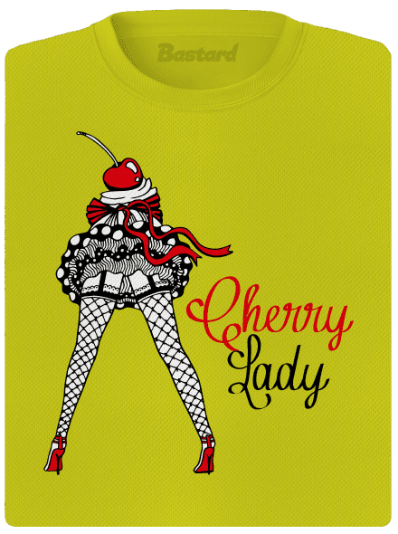 Cherry Lady női sportpóló Neon Yellow