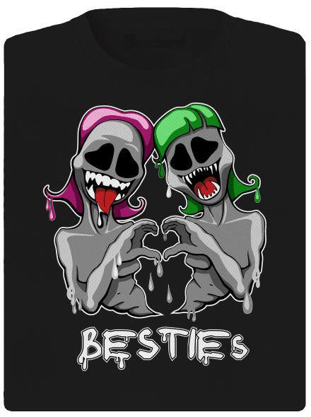 Besties női sportpóló Black