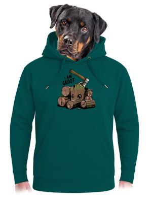 I Am Groot unisex prémium pulóver Emerald Green