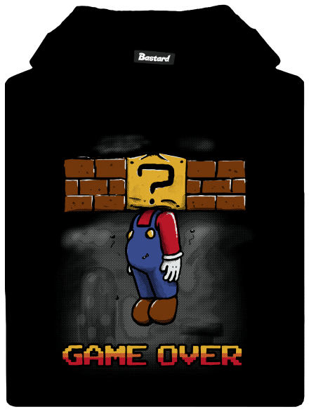 Game over gyerek kenguruzsebes pulóver Black