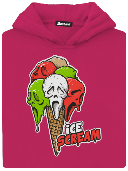 Ice Scream gyerek kenguruzsebes pulóver Hot Pink