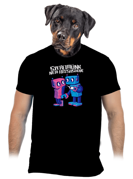 Robotok férfi póló Black
