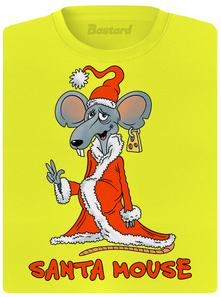 Santa mouse női sportpóló Neon Yellow