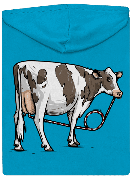 Cow drink cipzáras női pulóver Blue Atol
