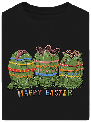 Happy easter unisex túlméretezett póló Black