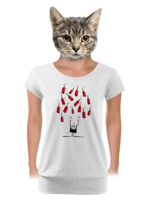 női póló elasztikus alsó szegéllyel