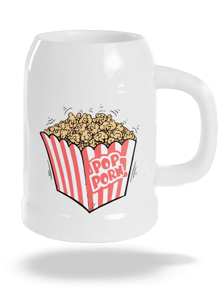 Popporn söröskorsó White