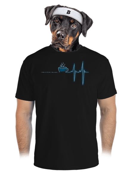 Coffee help férfi sportpóló Black