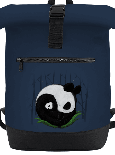 Két alvó panda hátizsák French Navy