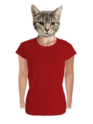 Nyomtatás nélkül prémium női póló Red Mal