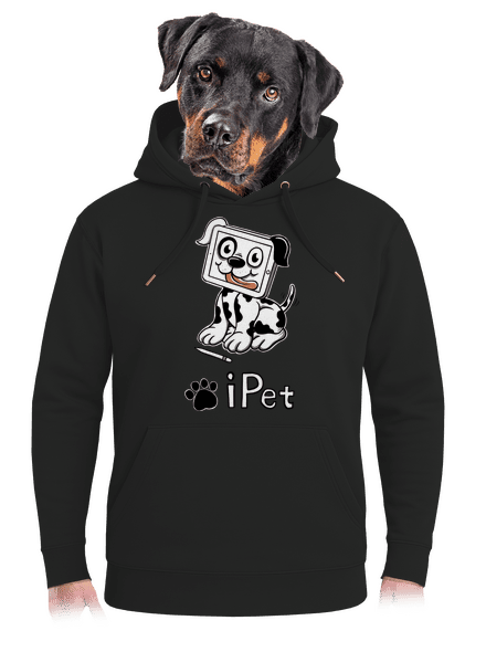 iPet unisex prémium pulóver Dark Black