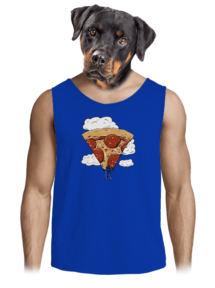 Pizza ejtőernyős férfi trikó Royal Blue