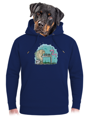 A halat nem lehet kifogni unisex prémium pulóver Navy