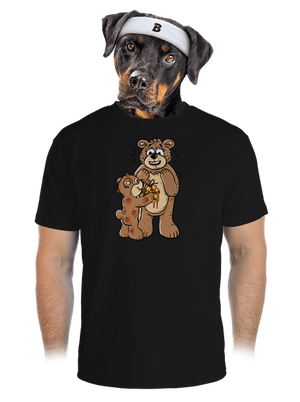 Büszke szülők férfi sportpóló Black