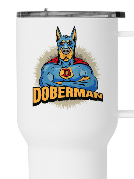 Doberman termosz bögre White