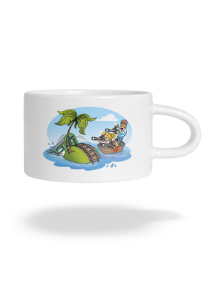 Vasúti sziget macaron bögre White