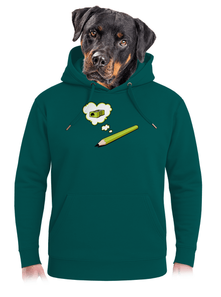 Ceruza és hegyező unisex prémium pulóver Emerald Green
