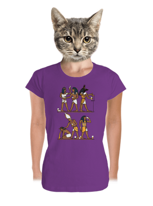 Egyiptomi parti prémium női póló Purple