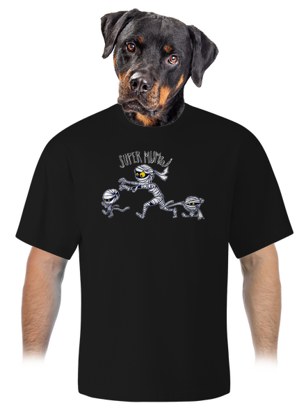 Super mumie unisex túlméretezett póló Black