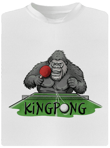 King pong gyerek sport póló White