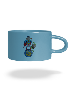 Supermachoman macaron bögre Blue Macaron