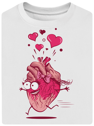 Szerelmes szívek unisex túlméretezett póló White