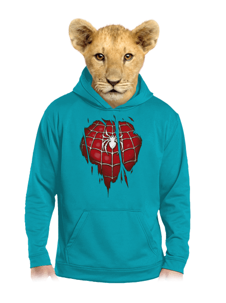 Spider inside gyerek kenguruzsebes pulóver Hawaiian Blue