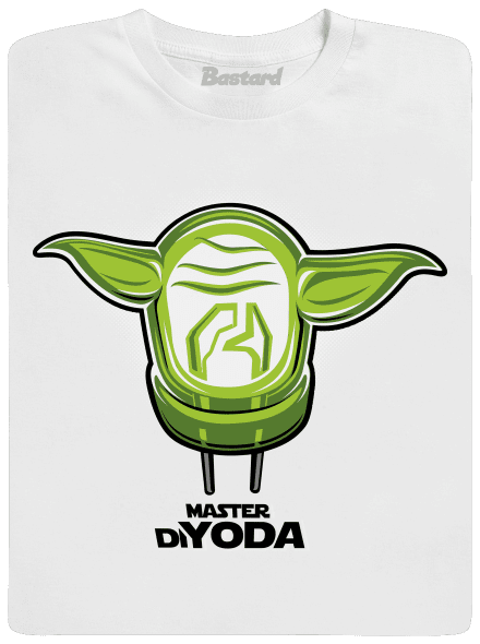 Master DiYoda férfi hosszú ujjú póló White