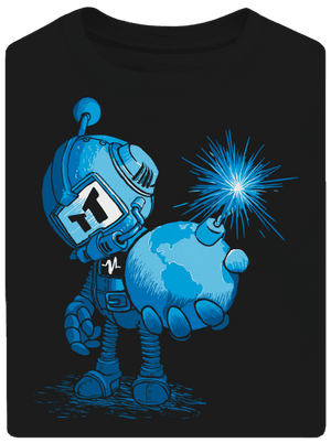 Időzített bomba unisex túlméretezett póló Black