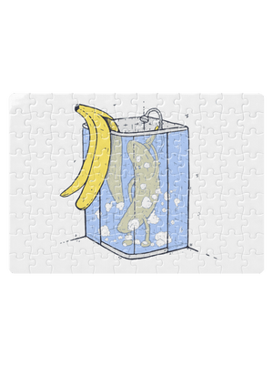 Banán a zuhany alatt kirakós White