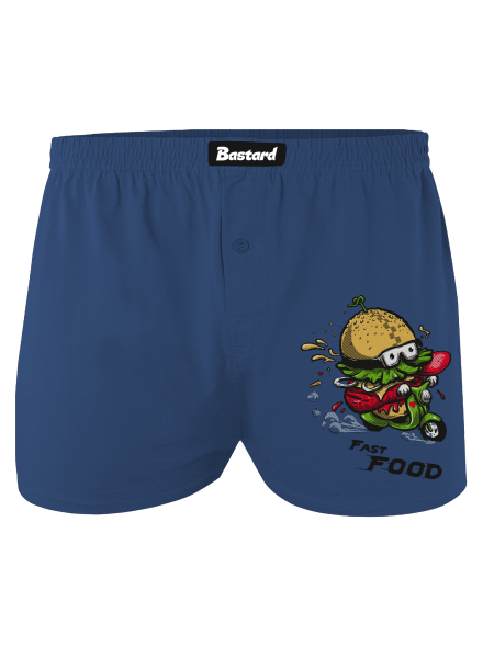 Fast Food férfi alsó nadrág Blue