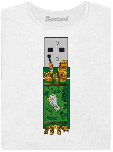 USB city prémium női póló White