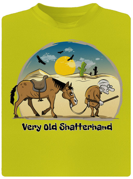 Very Old Shatterhand férfi sportpóló Neon Yellow