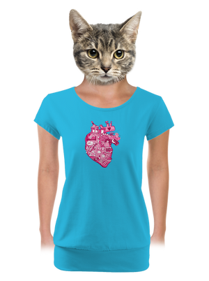 női póló elasztikus alsó szegéllyel