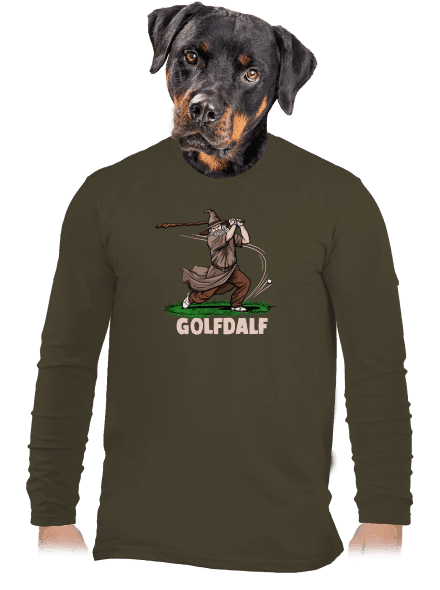 Golfdalf férfi hosszú ujjú póló Urban Khaki
