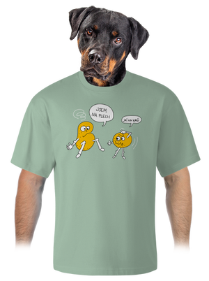 Részeg krumpli unisex túlméretezett póló Sage