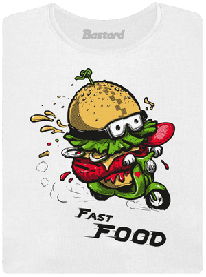 Fast Food prémium női póló White