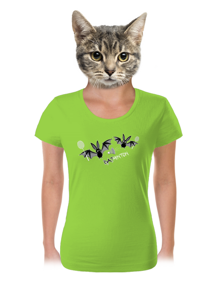 Batminton női póló Apple Green