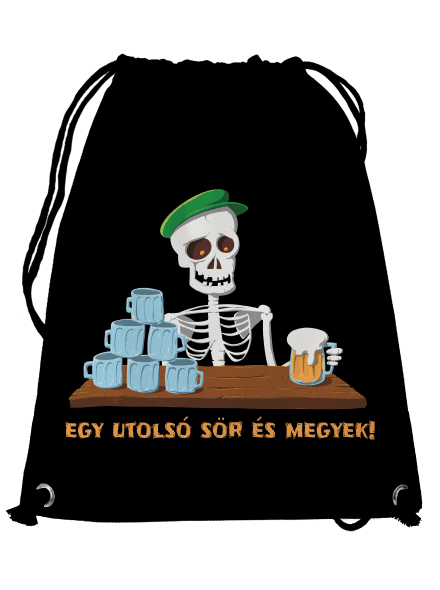 Egy utolsó sör és megyek hátizsák Black