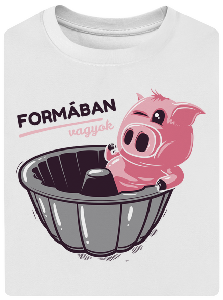 Formában unisex túlméretezett póló White