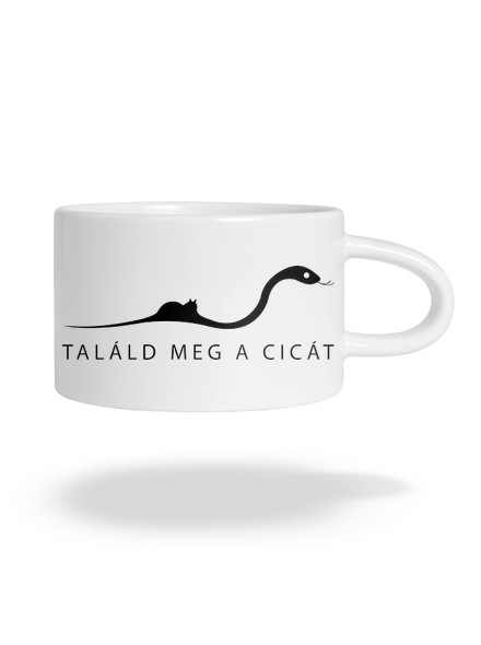 Találd meg a cicát macaron bögre White