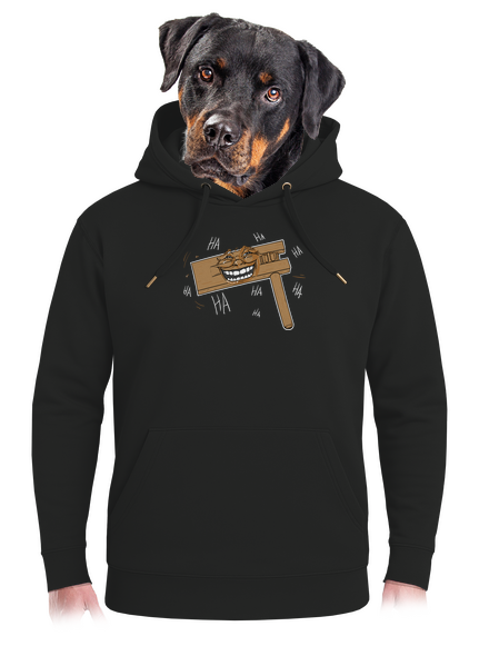 Racsnis unisex prémium pulóver Dark Black