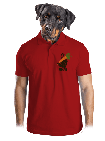 Vegán férfi pólóingek Red Mal