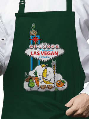 Las Vegan kötény Bottle Green