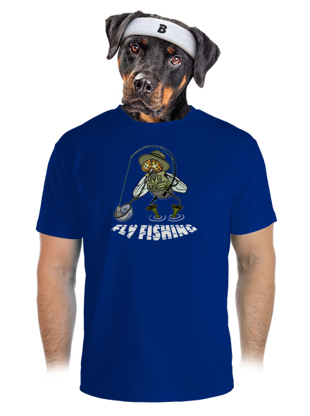 Fly fishing férfi sportpóló Royal Blue Mal