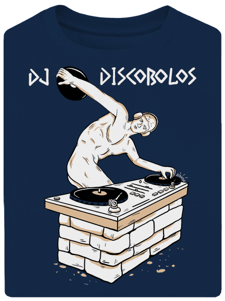 DJ Discobolos unisex túlméretezett póló Midnight Blue